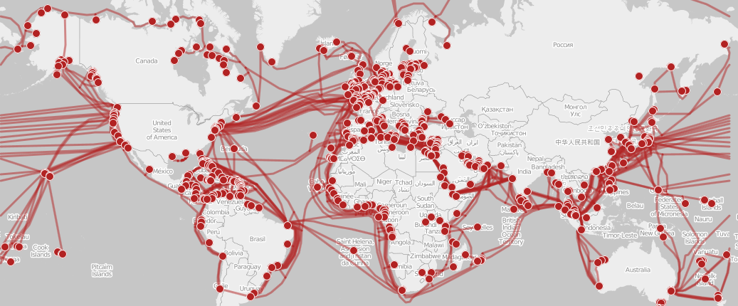 Submarine cable map