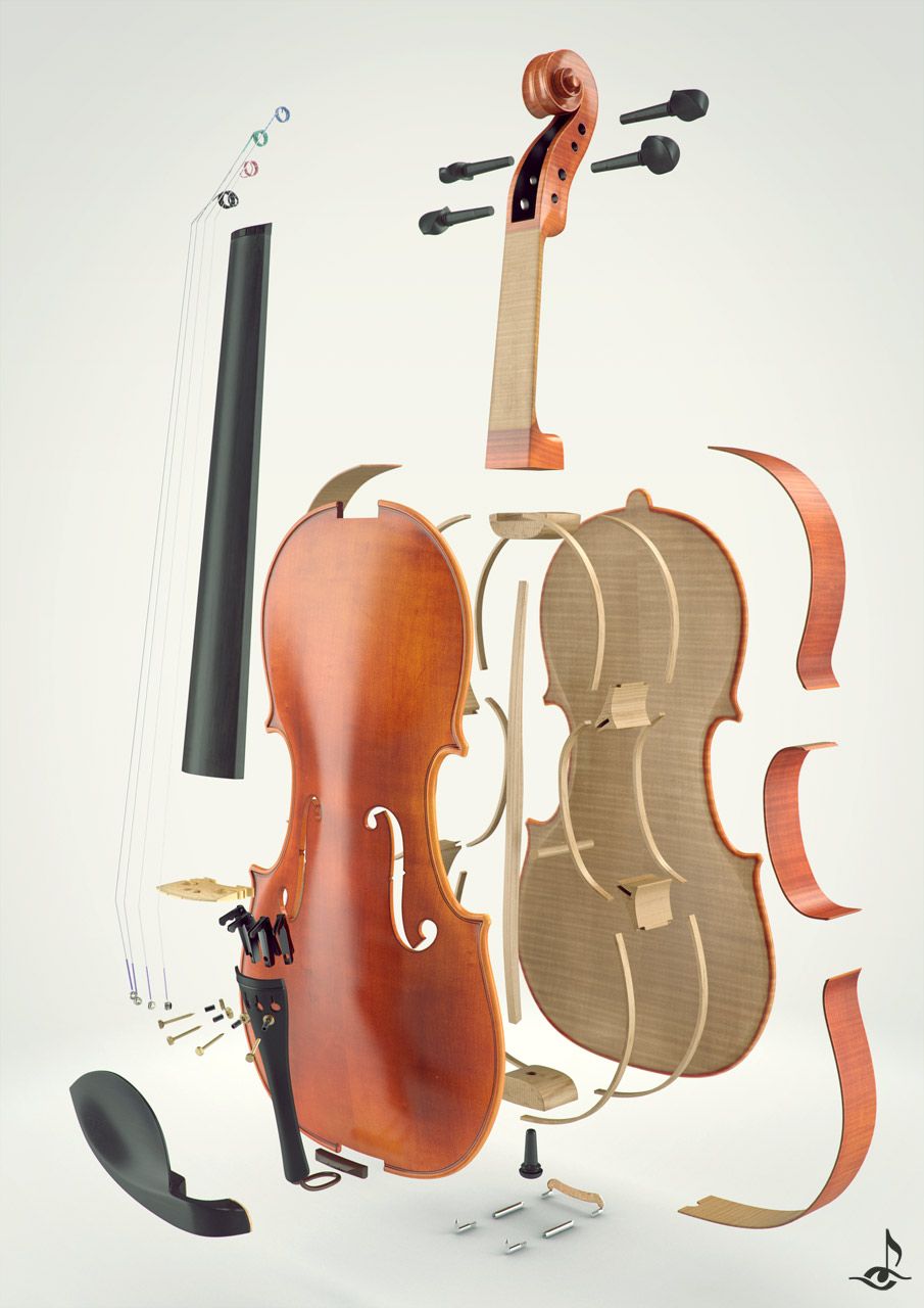 despiece de un violin